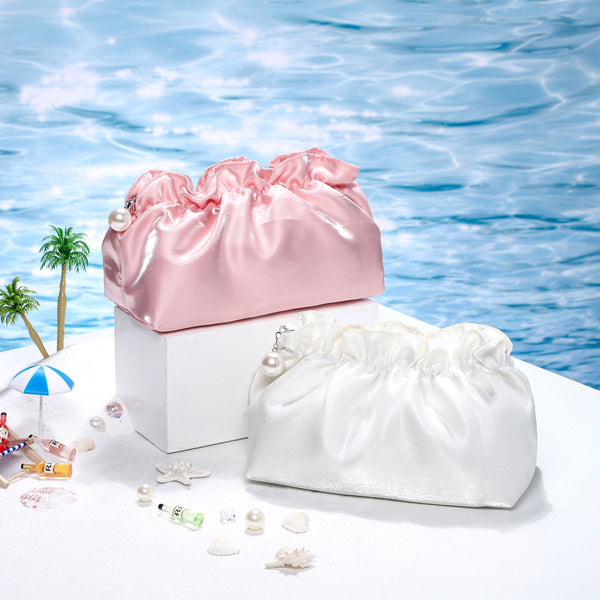 Niche texture cosmetic bag high-end pleated cloud bag travel portable women's bag cosmetics wash storage bag