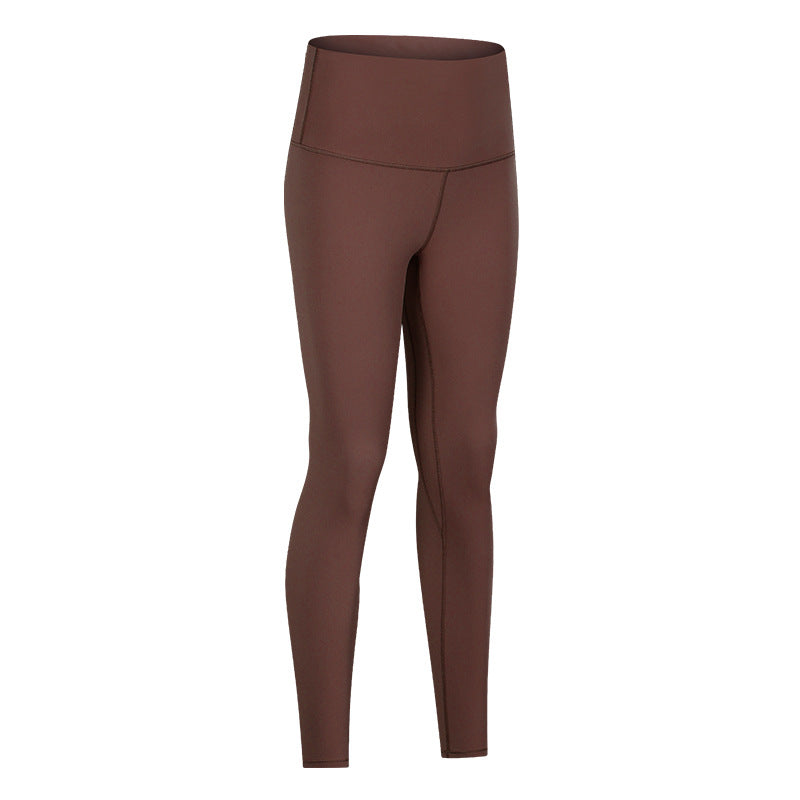 Dianqian new arrival high waist nude yoga pants for women silmslimming look training fitness sports nine-point pants s2082