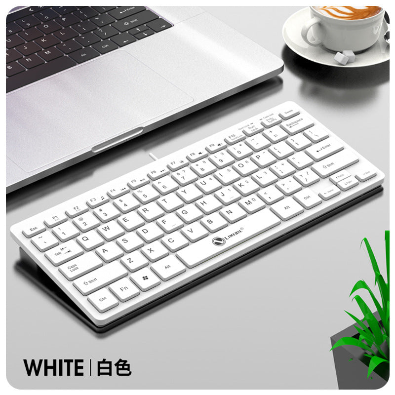 Limg k12 chocolate mini wired keyboard - business, office, portable laptop & desktop usb keyboard