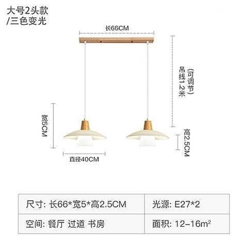 Japanese style restaurant chandelier casual modern dining table bar lamp log style bedroom study lamp scandinavian flying saucer small