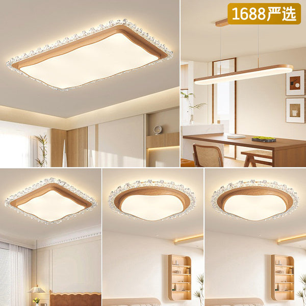 [Strict Selection] Full Spectrum Ceiling Light 2025 New Modern Simple Light Luxury Log Wind Whole House Package Combination