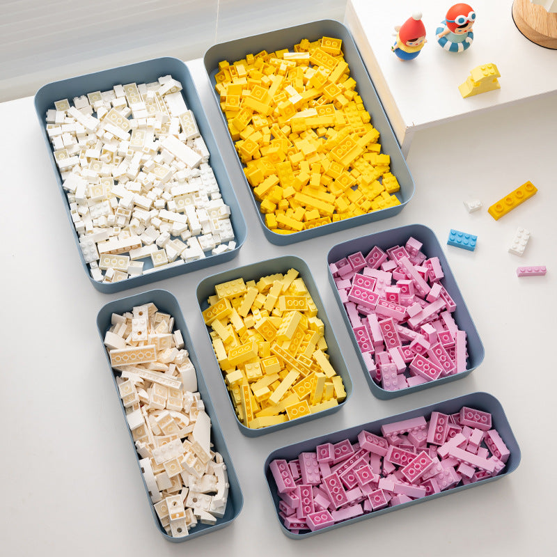 Children's toy parts sorting box Lego storage box Plastic stackable small particle building block partition storage box