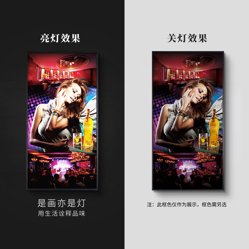 Bar decoration painting ktv dance hall clear bar box background wall ambient light painting hotel sexy beautiful woman hanging painting
