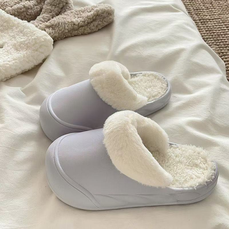 2025 winter new cartoon penguin & fish cotton slippers - thickened, warm, platform sole, detachable cotton slippers for women - wholesale
