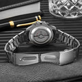 Men's hip-hop submariner rotating skeleton transparent case faux mechanical watch - stylish, unique, calendar, waterproof, luminous
