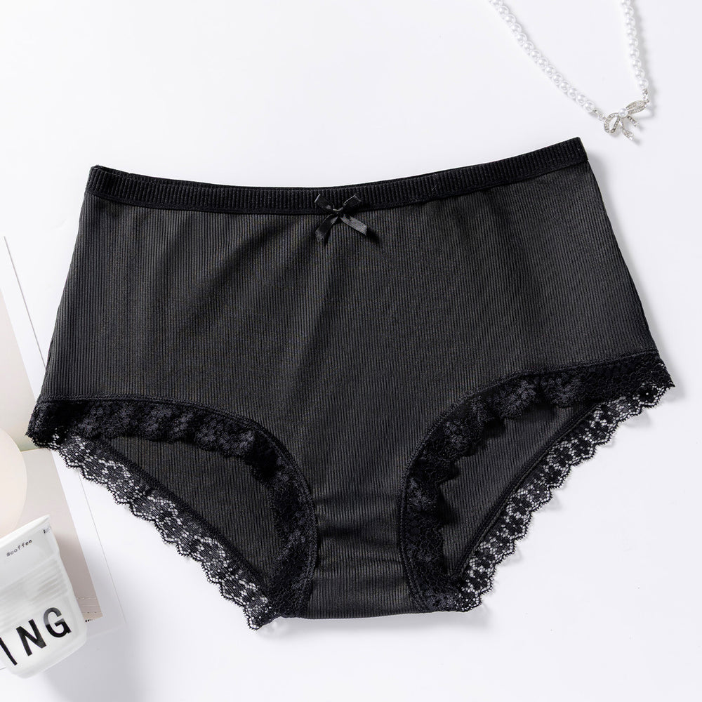 wholesale plus size mid-waist women's underwear fashionsexy hip-covering plaid breathable plus size underwear for women