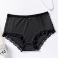 wholesale plus size mid-waist women's underwear fashionsexy hip-covering plaid breathable plus size underwear for women