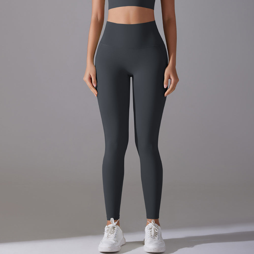 New arrival free underwear without embarrassing lines high waist tight nude nine-point pants sports running fitness high elastic yoga pants