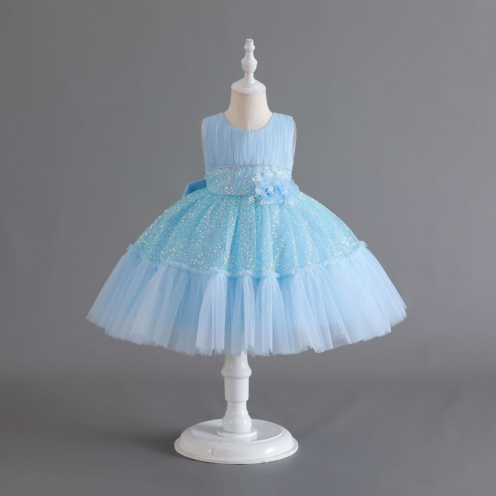 new sequin kids' dress, children's formal gown, princess dress, baby girl's first birthday dress, baby dress