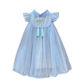 Girls' dress : new chinese style, chinese knot button, tassel, mesh, flutter sleeve princess dress