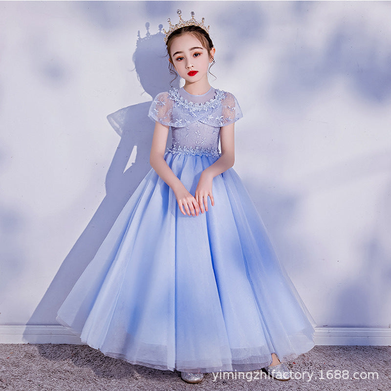 Customizable cross-border girls' dresses oem new little girl tutu skirt mesh princess dress children's skirt ages 3-14