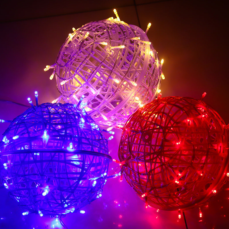 LED rattan ball lamp outdoor waterproof hanging tree landscape lamp garden ball lamp christmas street engineering lighting decorative lamp