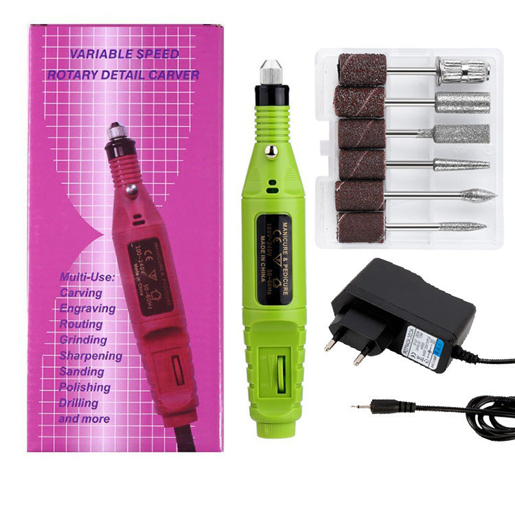 Mini nail drill set - portable electric nail file & polisher kit
