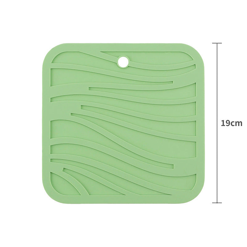 Cross-border supply of round silicone thermal insulation pads, printing custom household anti-scalding and non-slip pot pads, tableware, silicone thermal insulation pads