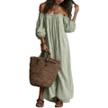 cross-border european and american women's clothing: summer dresses for women - fashionable, casual, loose-fit striped vacation dresses