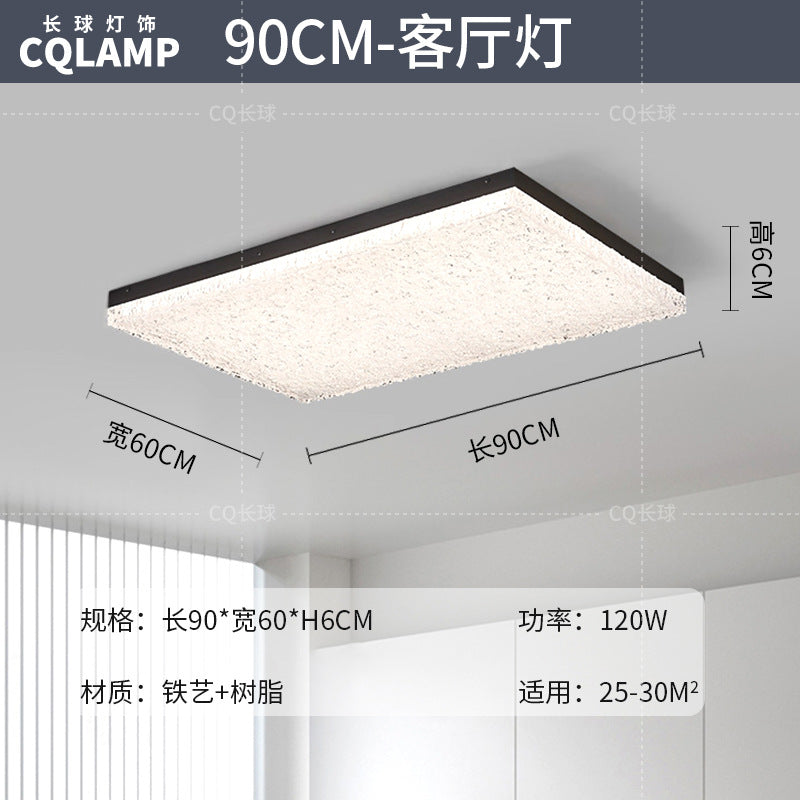Italian minimalist living room glacier ceiling light modern simple rectangular resin light high-end sense Zhongshan lighting