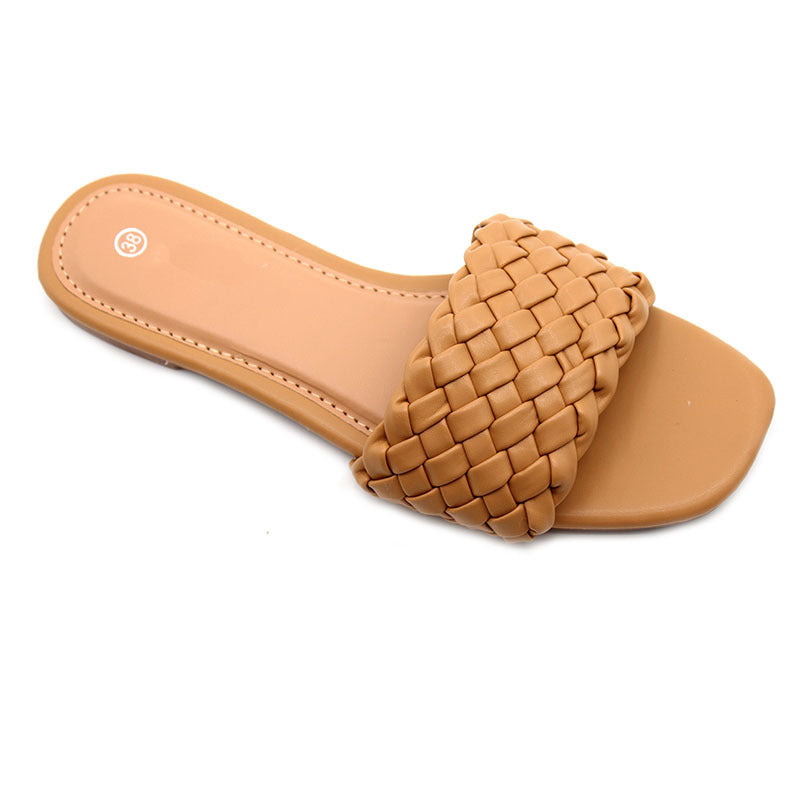 Foreign trade stall direct sales fashion woven craft shoes women's flat-bottomed cool slippers summer breathable beach shoes Slippers