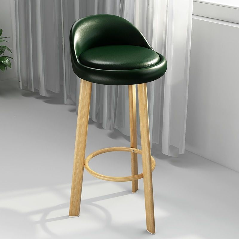 Bar stool, light luxury modern minimalist design, backrest included, bar-specific chair, high stool for home use, bar chair, solid wood