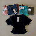 Women's round neck t-shirt short-sleeved t-shirt short-sleeved tops wholesale women basic top