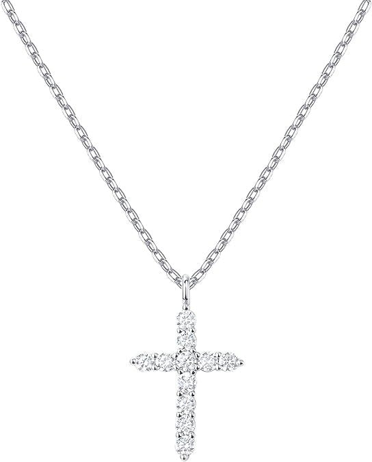 exclusive diamond-encrusted cross necklace jewelry for women, european and american high-end zircon clavicle chain