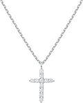 exclusive diamond-encrusted cross necklace jewelry for women, european and american high-end zircon clavicle chain