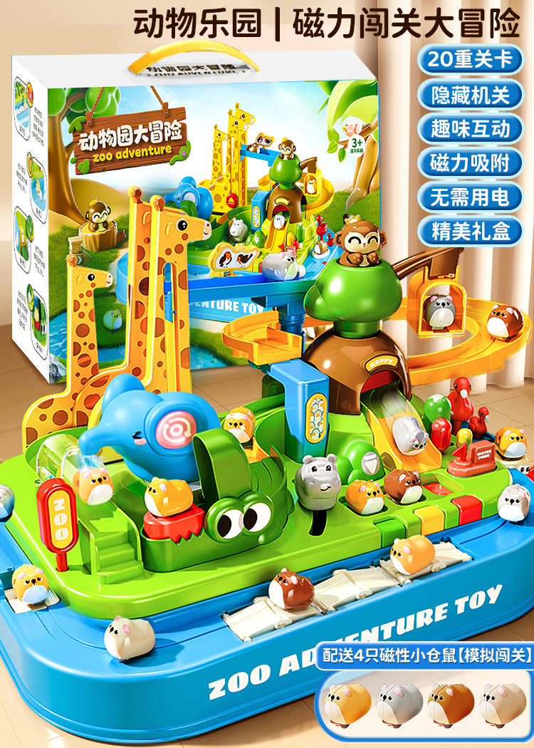 Animal paradise magnetic puzzle adventure - educational slide toy for girls and boys - perfect birthday gift for preschoolers