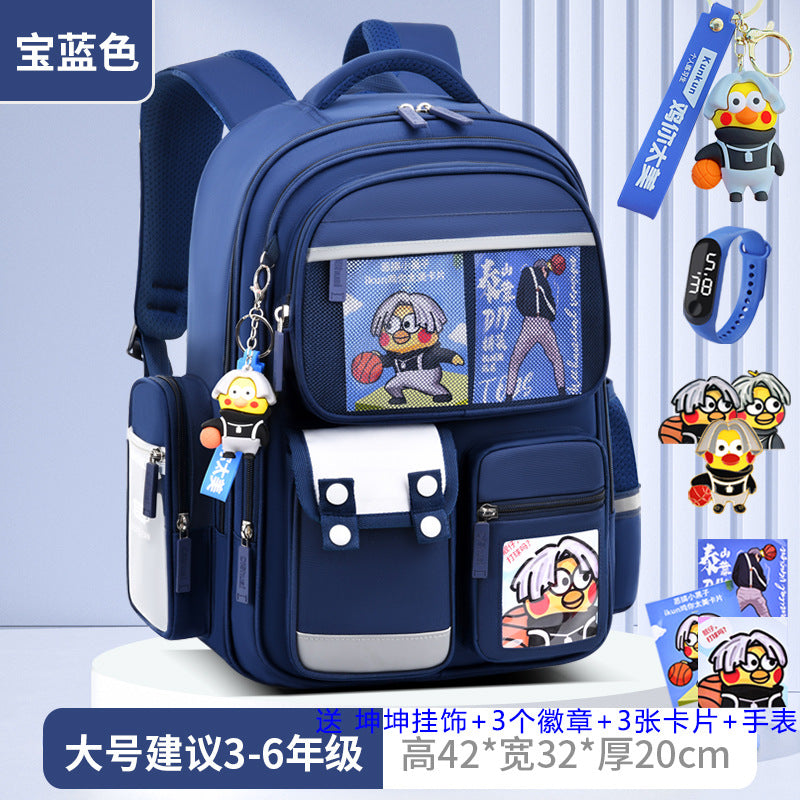 2026 new children's backpack for boys, elementary school grades 1-6, boys' and girls' spine-protecting, weight-reducing double shoulder bag
