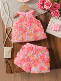 summer cross-border girls' french chic luxury style wavy mesh design fashion two-piece skirt set