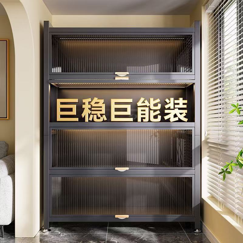 Home & office steel storage cabinet - multi-functional display shelf - bedroom, balcony, and living room storage - file cabinet