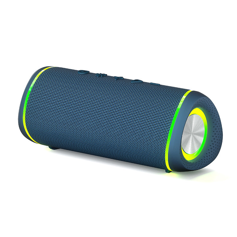 2026 new wireless bluetooth speaker with rgb lighting, deep bass, high power, outdoor portable fabric waterproof sound system