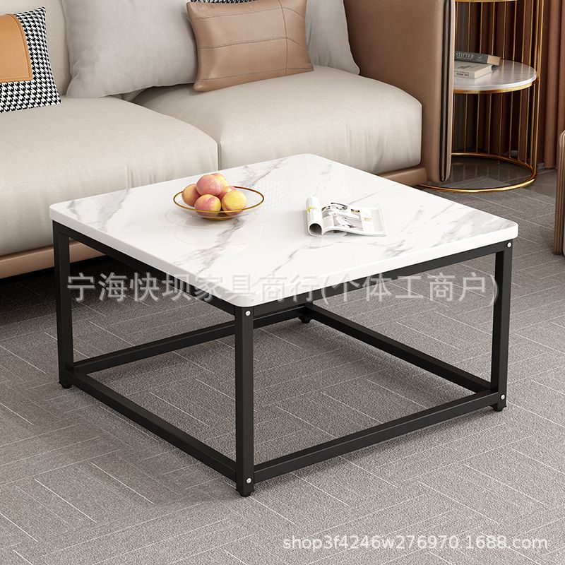 Accessible luxury square coffee table living room rental house for home small table casual modern small apartment tea table new arrival small coffee table