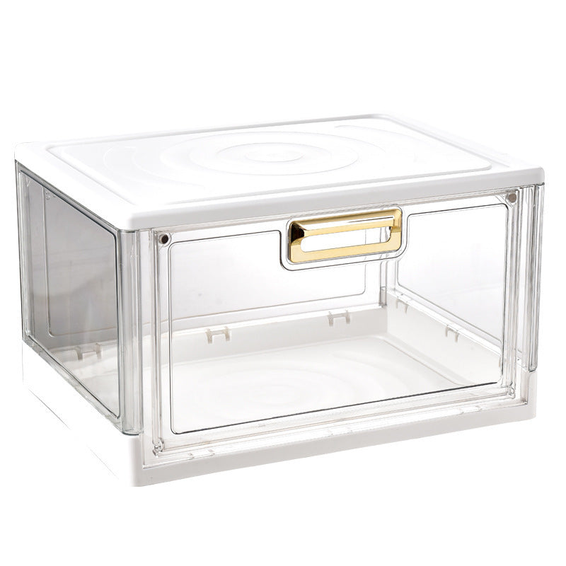 Foldable new multi-layer transparent shoe box aj sneaker storage box side open anti-oxidation Internet celebrity collection shoe wall magnetic attraction