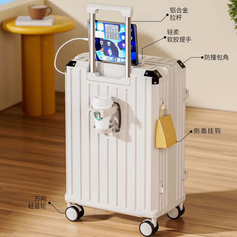 New suitcase 24-inch student trolley suitcase universal silent wheel suitcase large capacity boarding password case