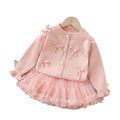 Girlsweaterfall and winter style aisha princess group tutu skirtfall and winternew arrival baby girl k-styleknittingcardigansuit