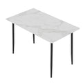 Source factory personalized slate metal frame rectangular for home small apartment rental house casualaccessible luxury dining table