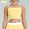 New color block quick-dry sports bra women's fitness shockproof fixed cup summer high-elastic yoga outfit top