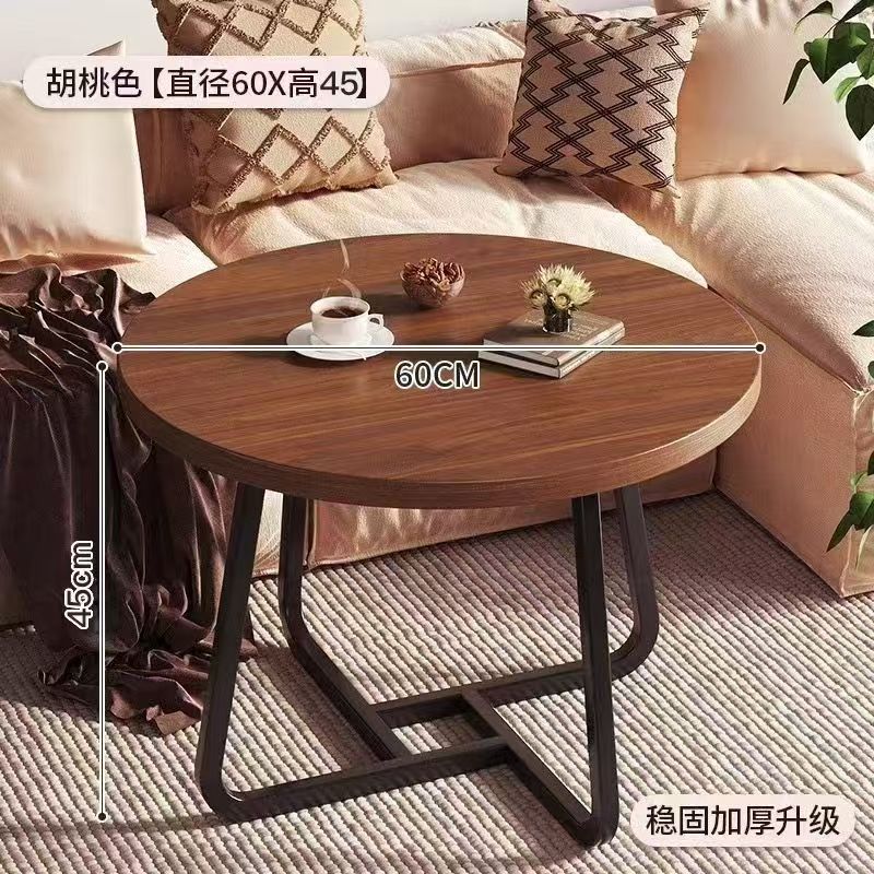 Medieval style creative coffee table oval casual small apartment living room tea table popular special-shaped cut out log tea table