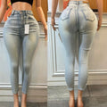 Silm stretch denim skinny jeans women's ladies skinny jeans women's denim pants in stockjeans