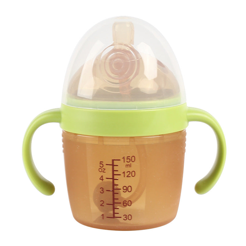 breast milk solid feeling all silicone feeding bottle nano silver weaning artifact baby anti-flatulence feeding bottle 150ml