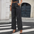 European and american cross-border e-commerce women's autumn new arrivals:  independent site washed casual striped sleeveless denim set