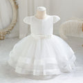Wholesale children's formal dresses - airplane sleeve wedding gown princess dress for baby girls, first birthday dress, baby dress