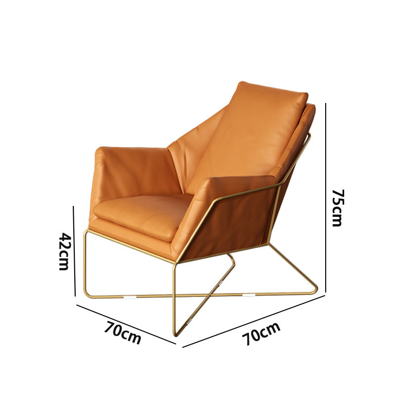 Accessible luxury leather sofa designer double sofa chair office hotel reception small sofa popularfor home leather sofa