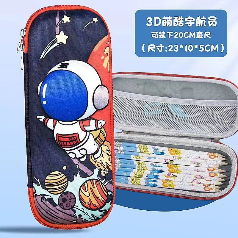 New 3D three-dimensional multi-functional stationery box, children's day gift for primary school students, cartoon large-capacity pencil case creativity