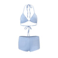 European and american women's clothing  summer new bohemian beach vacation see-through polka dot top three-piece set