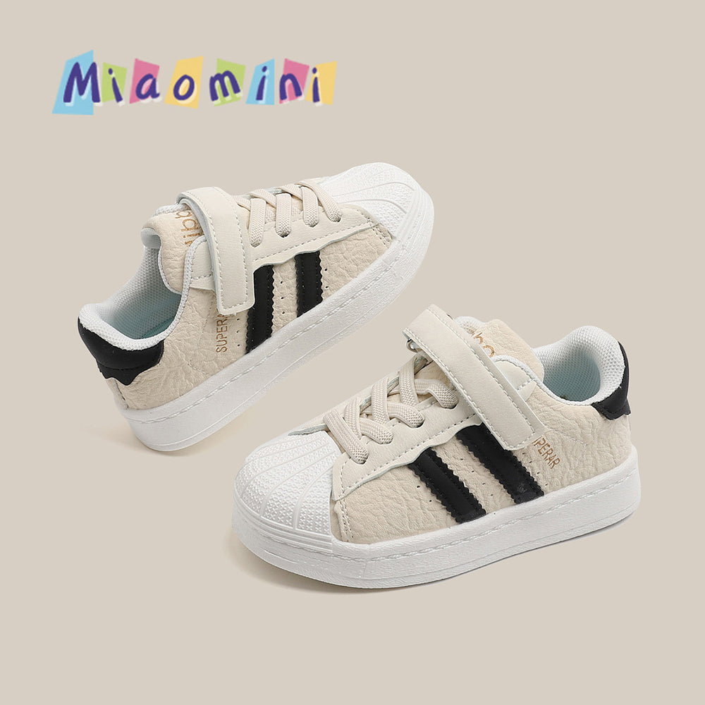 Kidswhite shoesautumnew arrivalgirlshell toecasual sneakers soft bottom boys sneakers kids sneakers