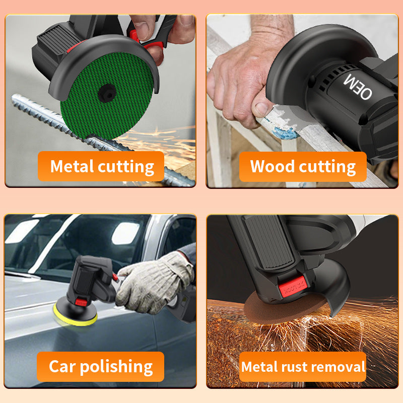 personalized nanwei brushless lithium battery 3inch mini angle grinder high-speed drilling portable handheld seam clearing small eagle saw