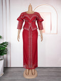 foreign trade women's clothing wholesale southeast asia sexy hot girl heavy industry hot diamond beaded dress africa