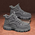 High-top shoes for men spring 2025new arrivalmenthick solenon-slipboots outdoor wear-resistant workwear boots men's fashion
