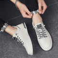 Men's shoes 2026 new spring collection: korean style trendy casual leather shoes, versatile sneakers, men's white canvas shoes 1987