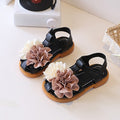 Sweet floral decorated girls' sandals -  summer new arrival - kids' single strap buckle sandals - versatile and stylish outdoor wear